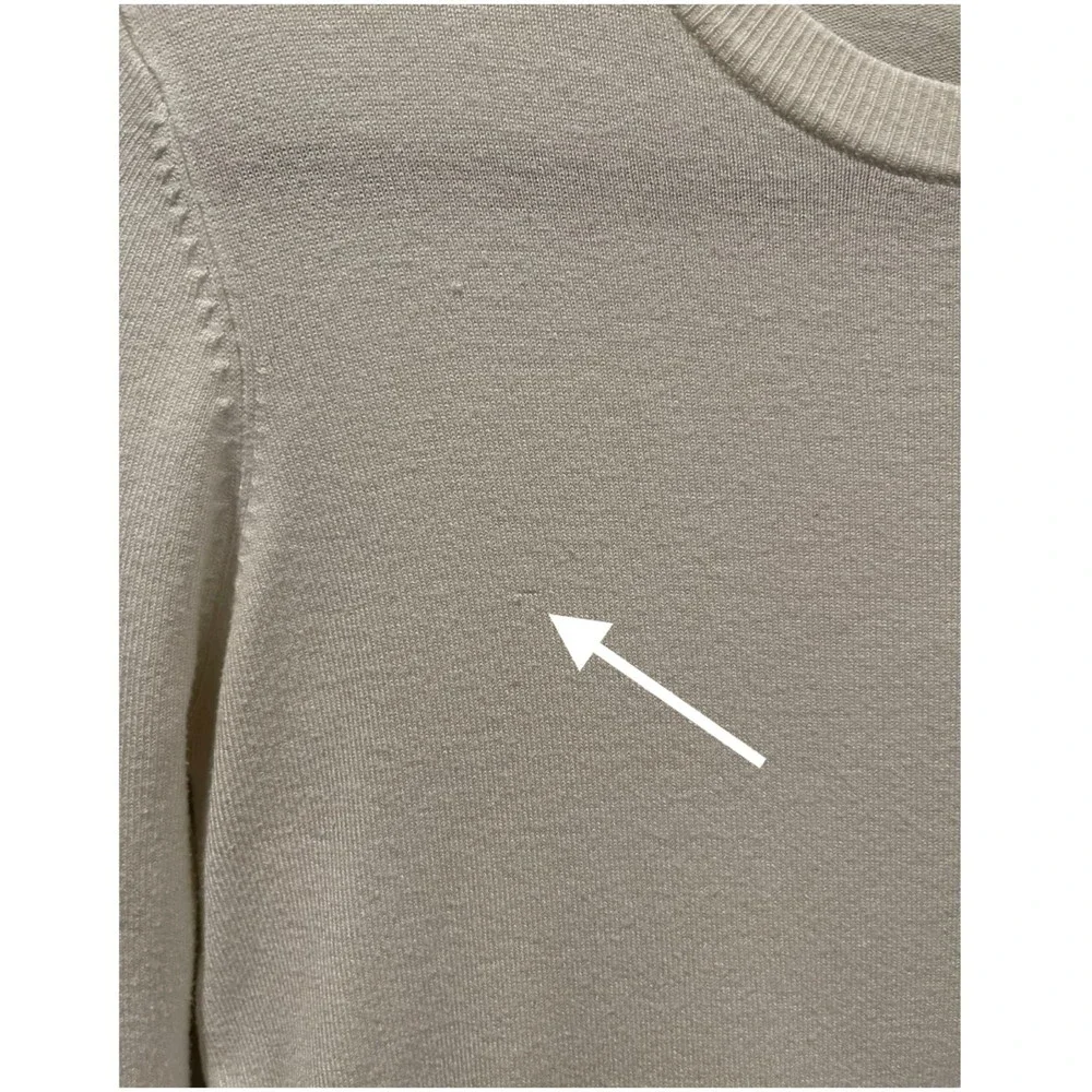 ZARA Antique White Long Sleeve Knit Sweatshirt - Picture 6 of 6